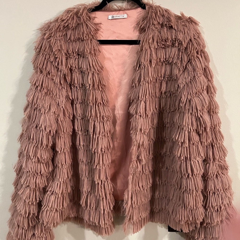 Cupshe Blush Pink Eyelash Jacket